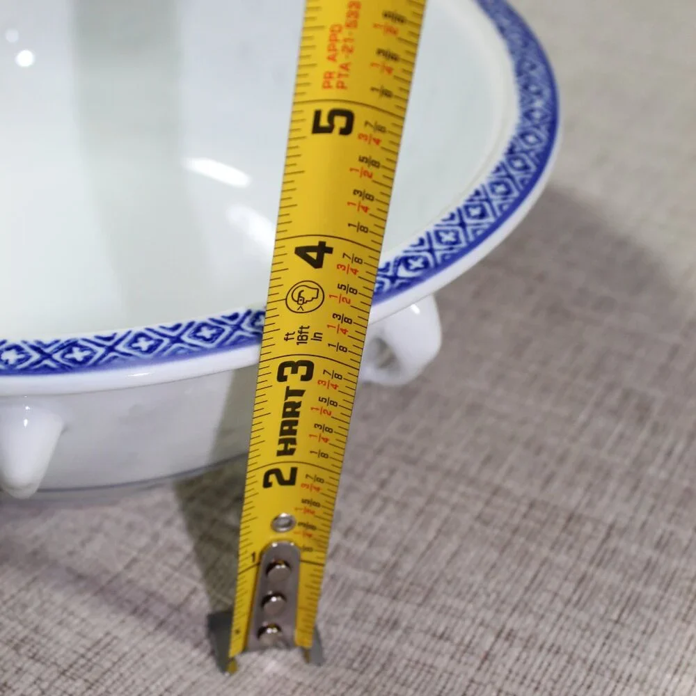 Vintage Porcelain Chinese Rice Grain Dragon Pattern 16